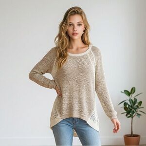 Swell Crochet Back Sweater